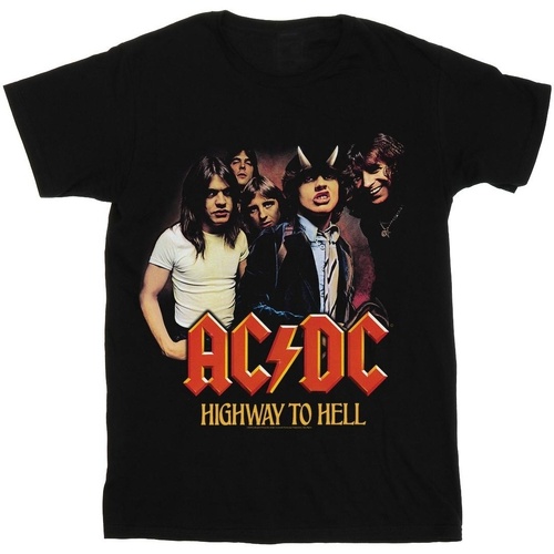 textil Niña Camisetas manga larga Acdc Highway To Hell Group Negro