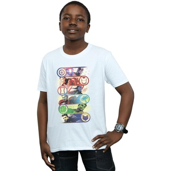 textil Niño Tops y Camisetas Marvel Avengers Endgame Original Heroes Blanco