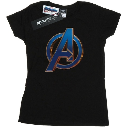 textil Mujer Camisetas manga larga Marvel Avengers Endgame Heroic Logo Negro