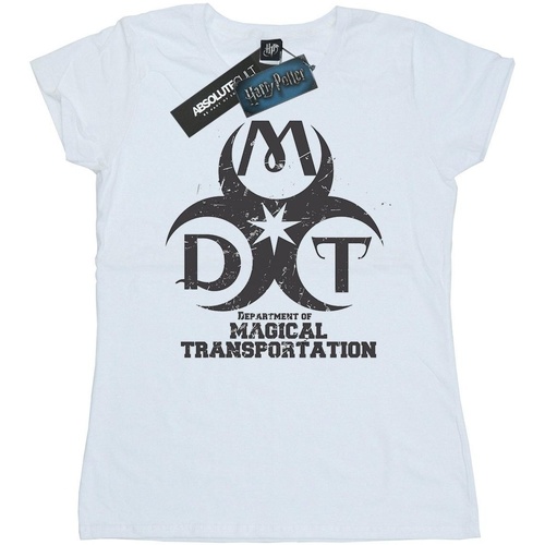 textil Mujer Camisetas manga larga Harry Potter Department Of Magical Transportation Logo Blanco