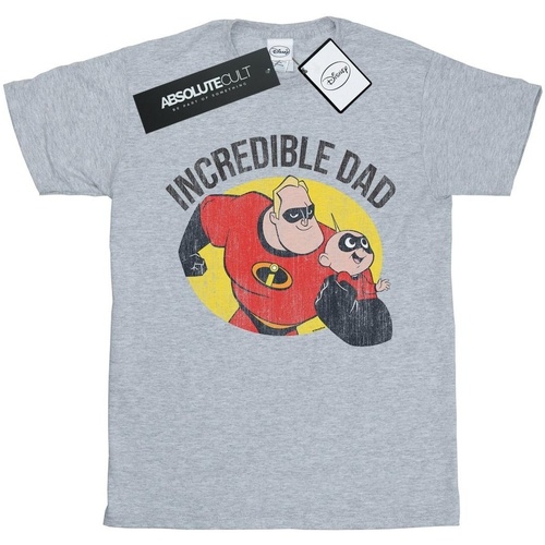 textil Hombre Camisetas manga larga Disney The Incredibles Bob Parr Incredible Dad Gris