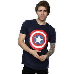 textil Hombre Camisetas manga larga Marvel Captain America Shield Azul
