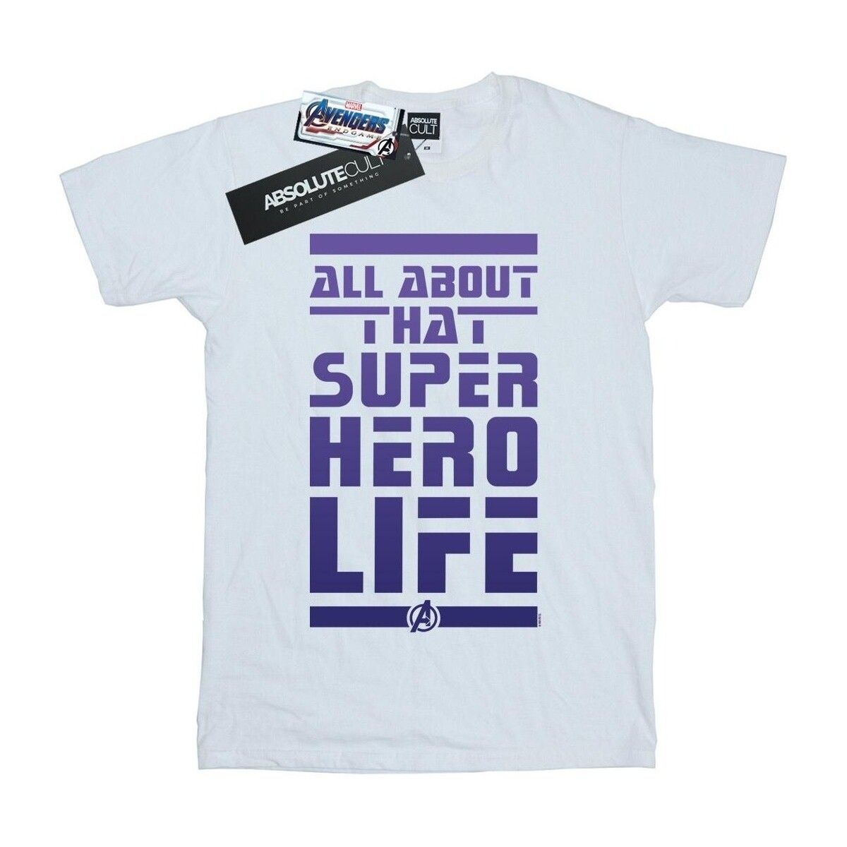 textil Niña Camisetas manga larga Marvel Avengers Endgame Superhero Life Blanco
