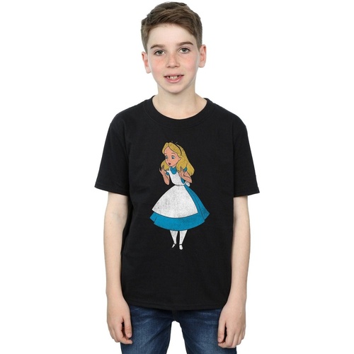 textil Niño Camisetas manga corta Disney Alice In Wonderland Surprised Alice Negro