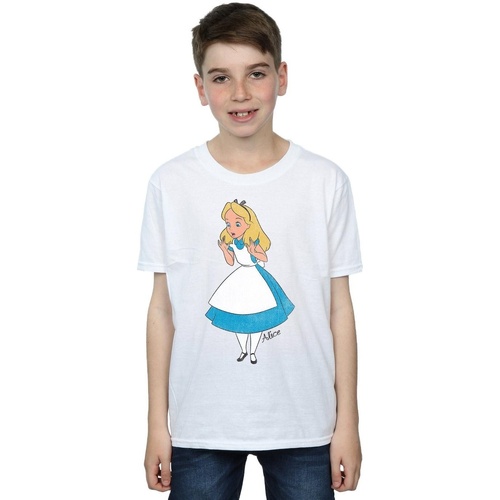 textil Niño Tops y Camisetas Disney Alice In Wonderland Surprised Alice Blanco