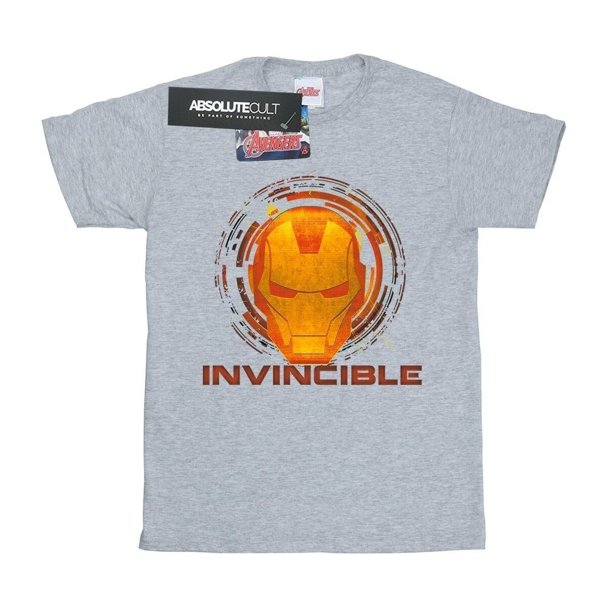 textil Hombre Camisetas manga larga Marvel Iron Man Invincible Gris