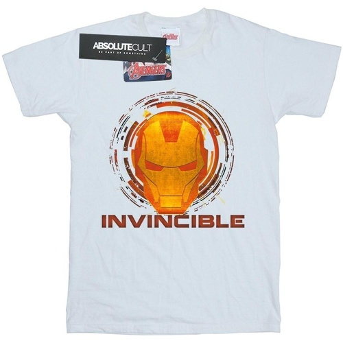 textil Hombre Camisetas manga larga Marvel Iron Man Invincible Blanco