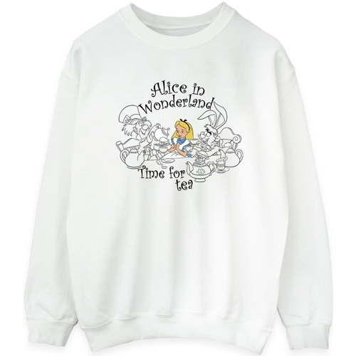 textil Mujer Sudaderas Disney Alice In Wonderland Time For Tea Blanco