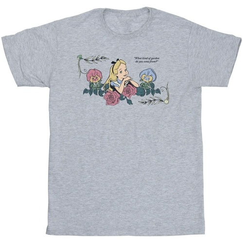 textil Niño Tops y Camisetas Disney Alice In Wonderland What Kind Of Garden Gris