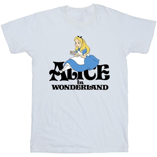 textil Niño Camisetas manga corta Disney Alice In Wonderland Tea Drinker Classic Blanco