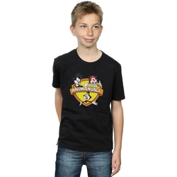 textil Niño Camisetas manga corta Animaniacs Logo Crest Negro