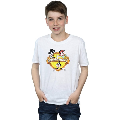 textil Niño Tops y Camisetas Animaniacs Logo Crest Blanco