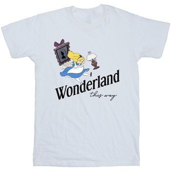textil Niña Camisetas manga larga Disney Alice In Wonderland This Way Blanco