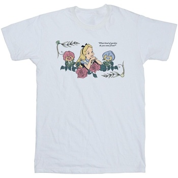 textil Niña Camisetas manga larga Disney Alice In Wonderland What Kind Of Garden Blanco