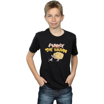 textil Niño Tops y Camisetas Animaniacs Pinky And The Brain Cheese Head Negro