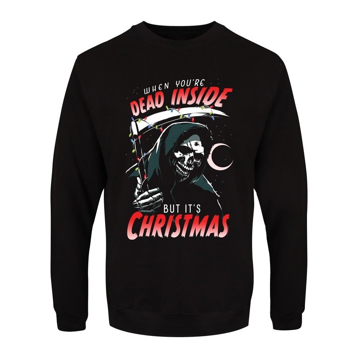 textil Hombre Sudaderas Grindstore When You're Dead Inside But It's Christmas Negro