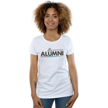 textil Mujer Camisetas manga larga Harry Potter Hogwarts Alumni Blanco