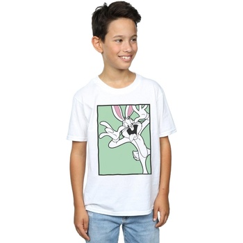 textil Niño Camisetas manga corta Dessins Animés Bugs Bunny Funny Face Blanco