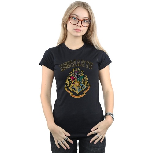 textil Mujer Camisetas manga larga Harry Potter Varsity Style Crest Negro