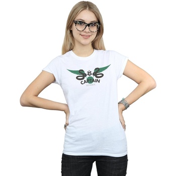 textil Mujer Camisetas manga larga Harry Potter Slytherin Captain Blanco