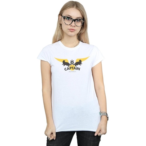 textil Mujer Camisetas manga larga Harry Potter Hufflepuff Captain Blanco