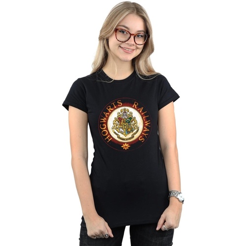 textil Mujer Camisetas manga larga Harry Potter Hogwarts Rail Negro