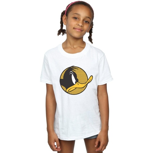 textil Niña Camisetas manga larga Dessins Animés Daffy Duck Dotted Profile Blanco