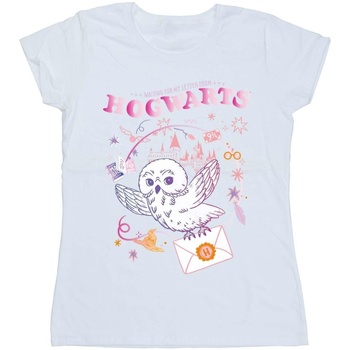 textil Mujer Camisetas manga larga Harry Potter Owl Letter Blanco