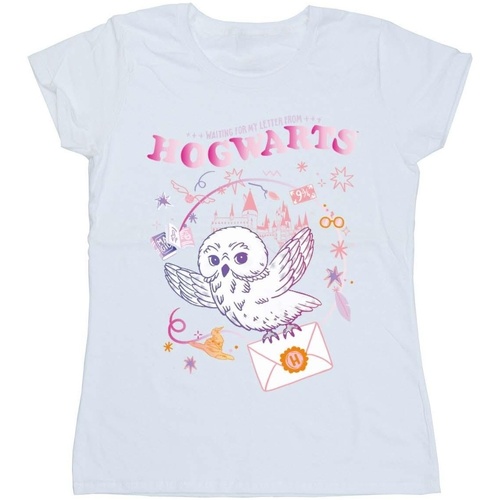 textil Mujer Camisetas manga larga Harry Potter Owl Letter Blanco