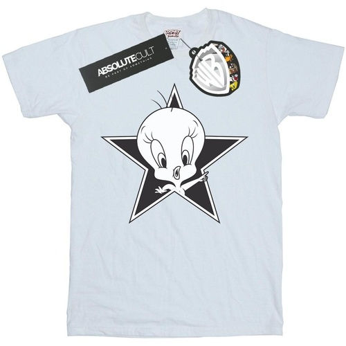 textil Niña Camisetas manga larga Dessins Animés Tweety Pie Mono Star Blanco