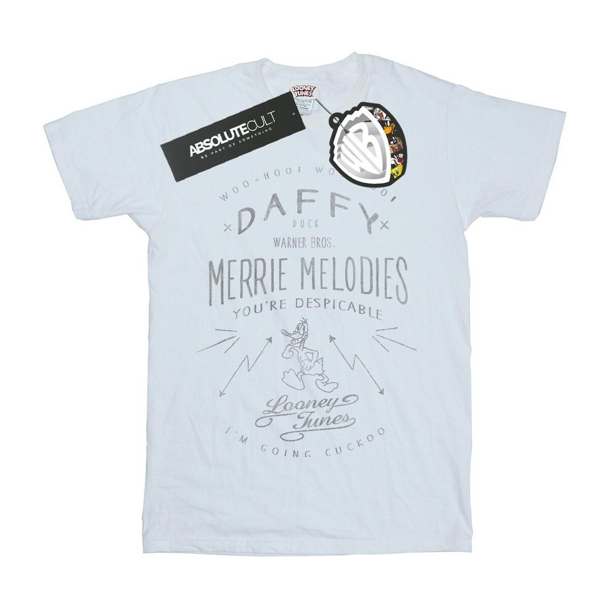 textil Niña Camisetas manga larga Dessins Animés Daffy Duck Despicable Blanco