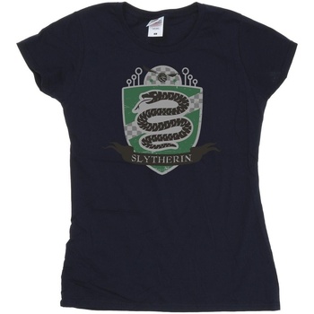 textil Mujer Camisetas manga larga Harry Potter Slytherin Chest Badge Azul