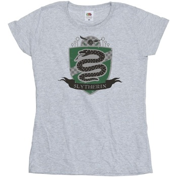 textil Mujer Camisetas manga larga Harry Potter Slytherin Chest Badge Gris