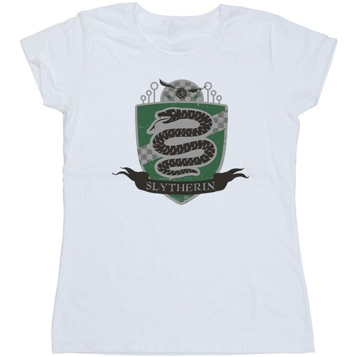 textil Mujer Camisetas manga larga Harry Potter Slytherin Chest Badge Blanco