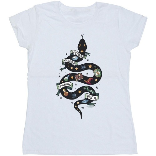 textil Mujer Camisetas manga larga Harry Potter Slytherin Sketch Blanco