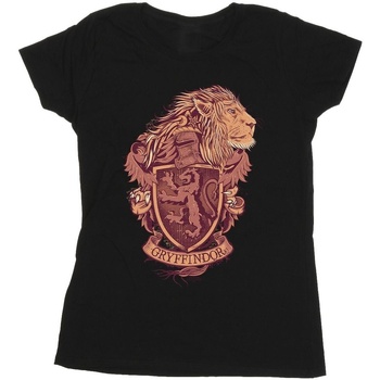 textil Mujer Camisetas manga larga Harry Potter Gryffindor Sketch Crest Negro