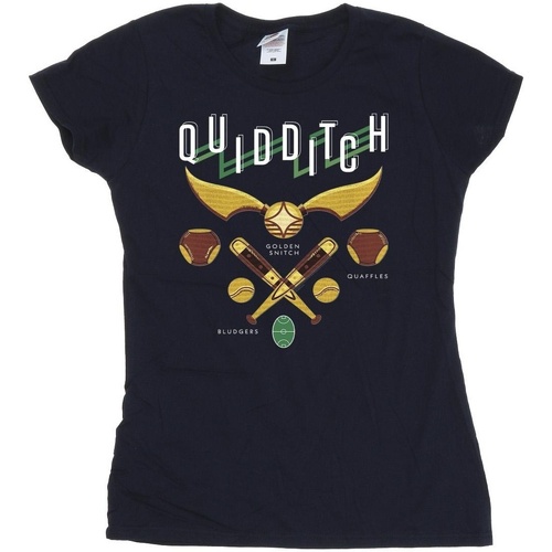 textil Mujer Camisetas manga larga Harry Potter Quidditch Bludgers Quaffles Azul