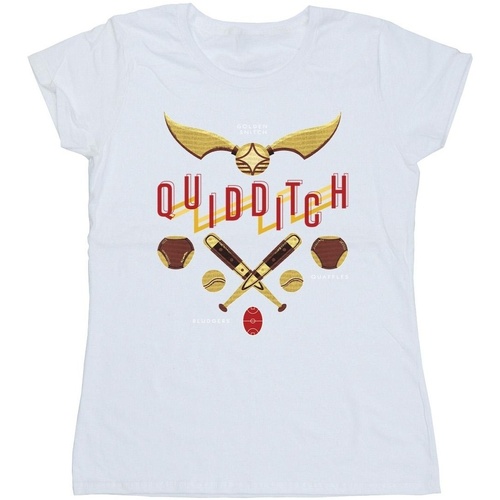 textil Mujer Camisetas manga larga Harry Potter Quidditch Golden Snitch Blanco