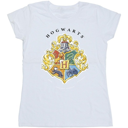 textil Mujer Camisetas manga larga Harry Potter Hogwarts School Emblem Blanco