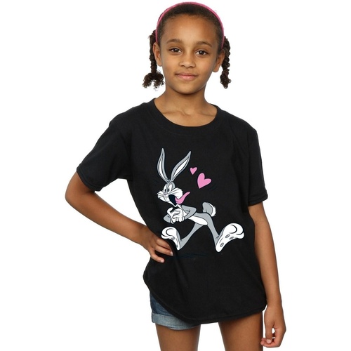 textil Niña Camisetas manga larga Dessins Animés Bugs Bunny In Love Negro