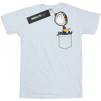 textil Niña Camisetas manga larga Dessins Animés Daffy Duck Faux Pocket Blanco