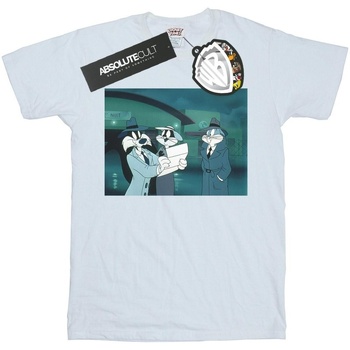 textil Niña Camisetas manga larga Dessins Animés Bugs Bunny Sylvester Letter Blanco