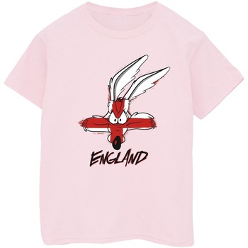 textil Niño Camisetas manga corta Dessins Animés Coyote England Face Rojo