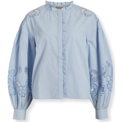 textil Mujer Tops / Blusas Vila Faye Shirt L/S - Skyway Azul