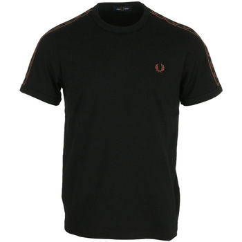 textil Hombre Camisetas manga corta Fred Perry Contrast Tape Ringer Negro