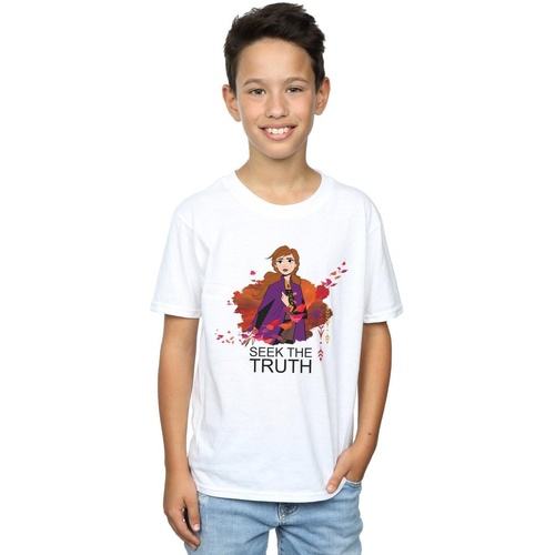 textil Niño Camisetas manga corta Disney Frozen 2 Anna Seek The Truth Wind Blanco