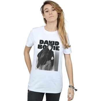 textil Mujer Camisetas manga larga David Bowie BI18813 Blanco
