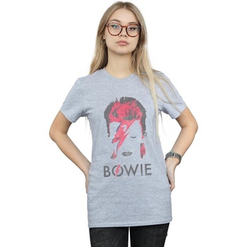 textil Mujer Camisetas manga larga David Bowie BI18835 Gris