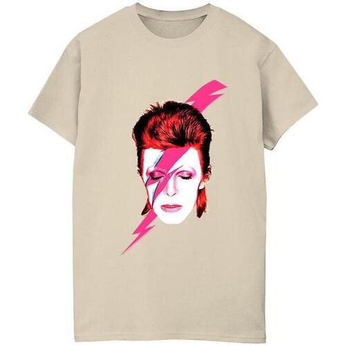 textil Mujer Camisetas manga larga David Bowie Aladdin Sane Beige