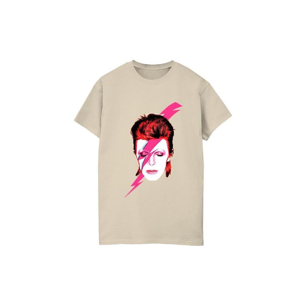 textil Mujer Camisetas manga larga David Bowie Aladdin Sane Beige